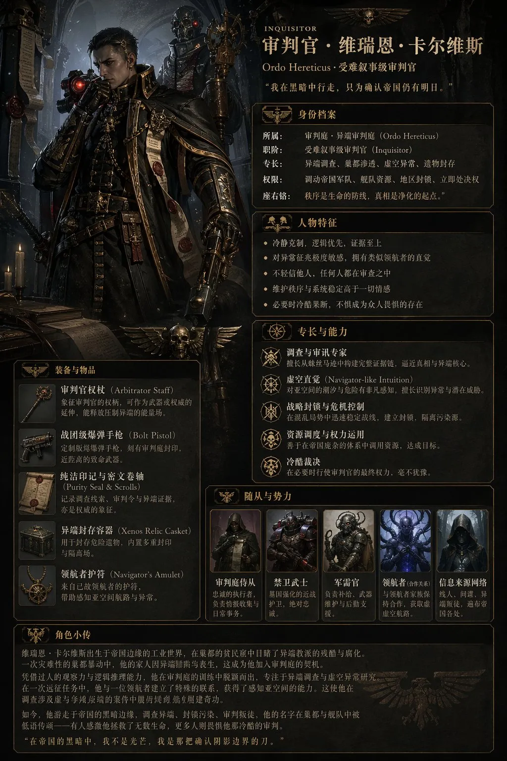 角色小傳