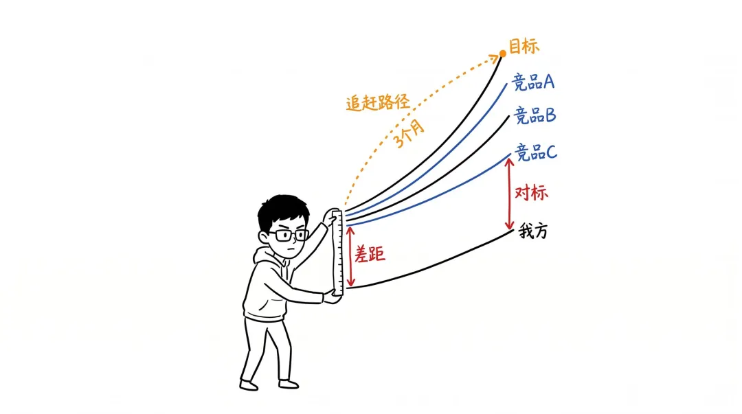 對標競品增長曲線