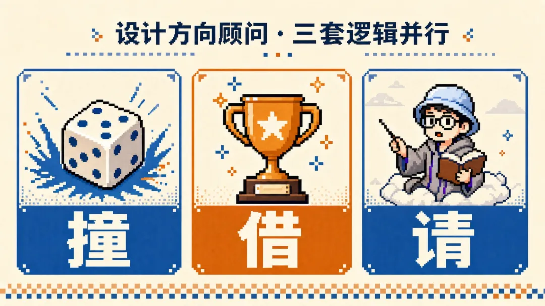 三套邏輯：撞/借/請
