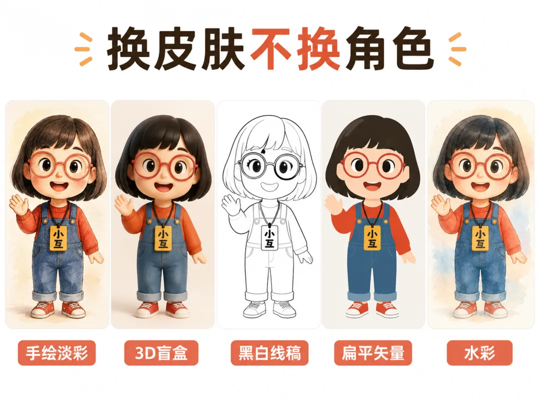 同一個小互5種畫風