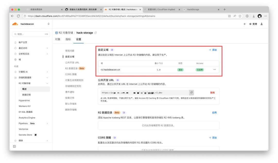 R2 自定義域名