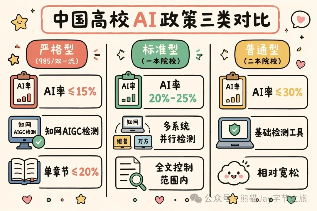 各高校AIGC政策對比