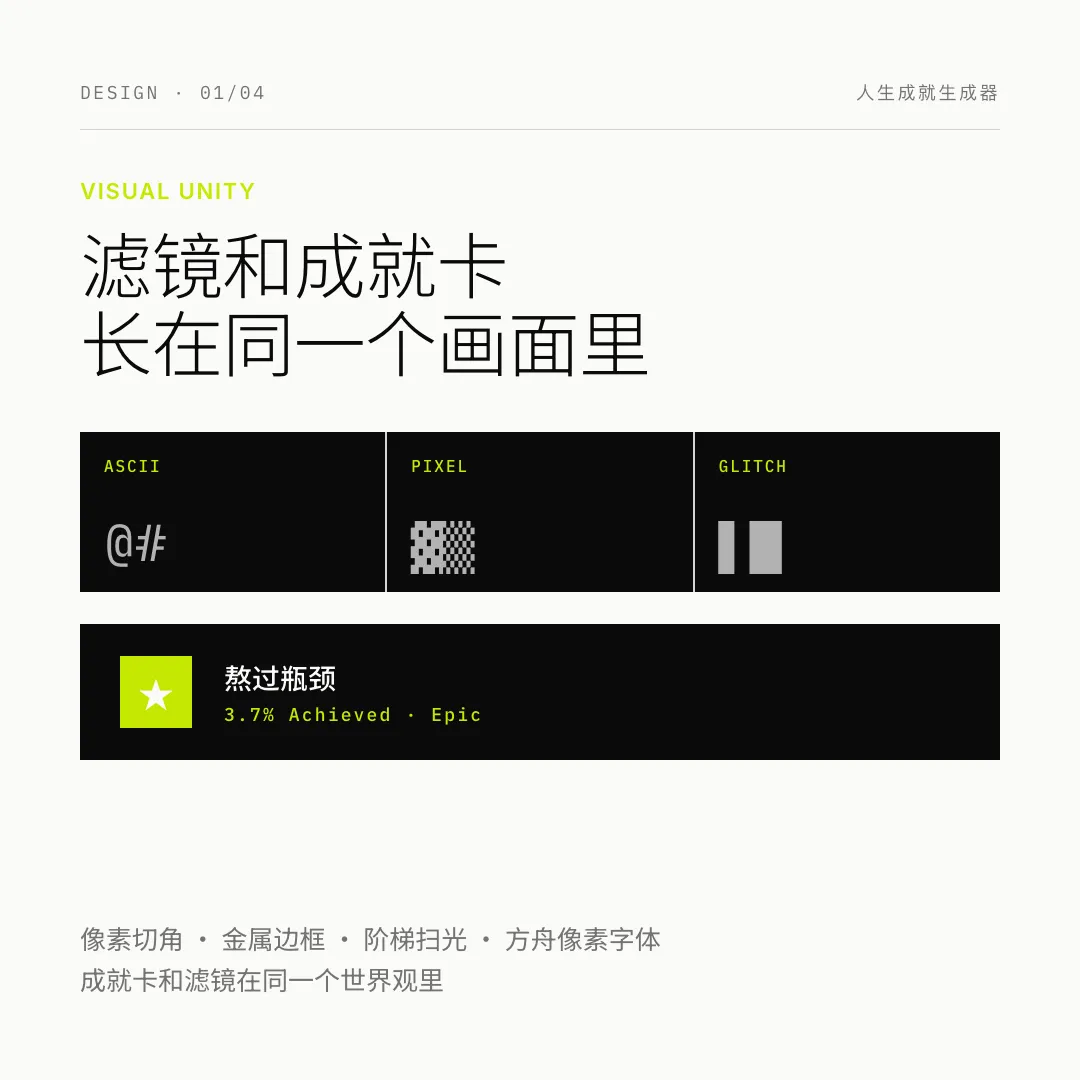 濾鏡和成就卡統一
