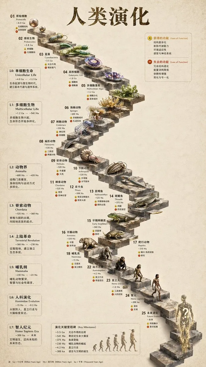 3D Stone Staircase Evolution Infographic - Image 1