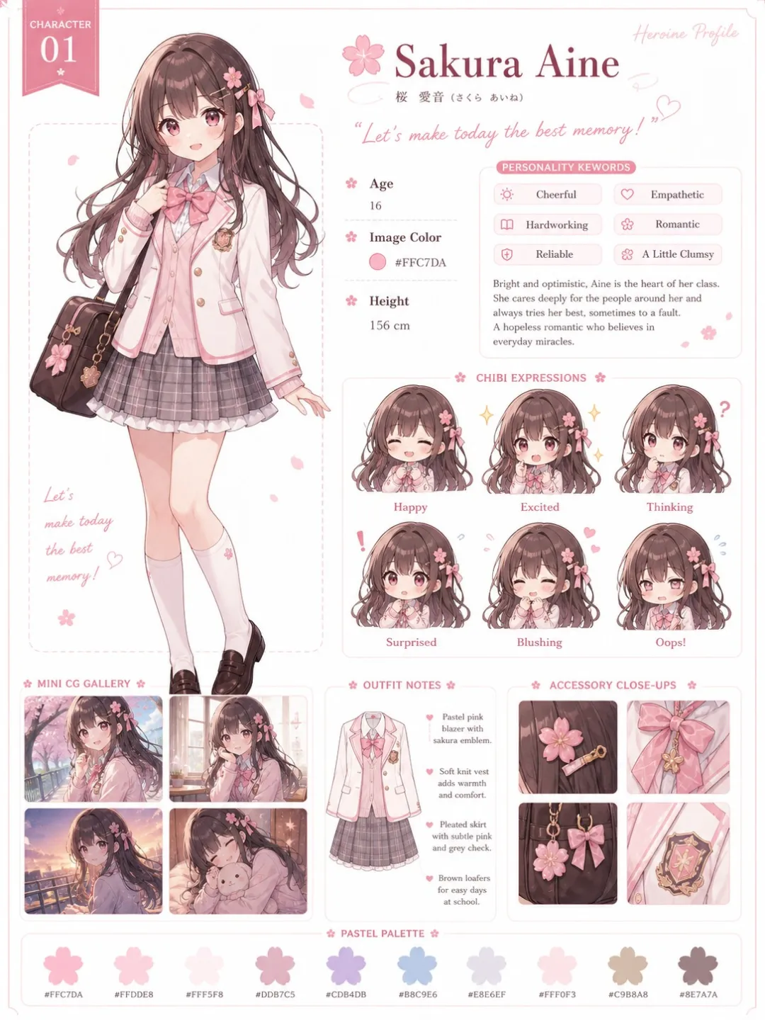 Chibi校園女主角介紹頁